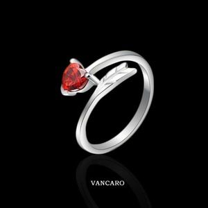 Solid Sterling Silver Arrow of Cupid Heart Ring